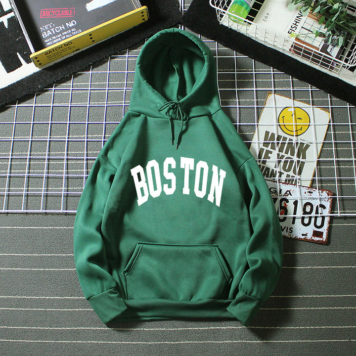 Kvinnors hoodie med klassisk Boston tryck Mirla-Eva Jonsson