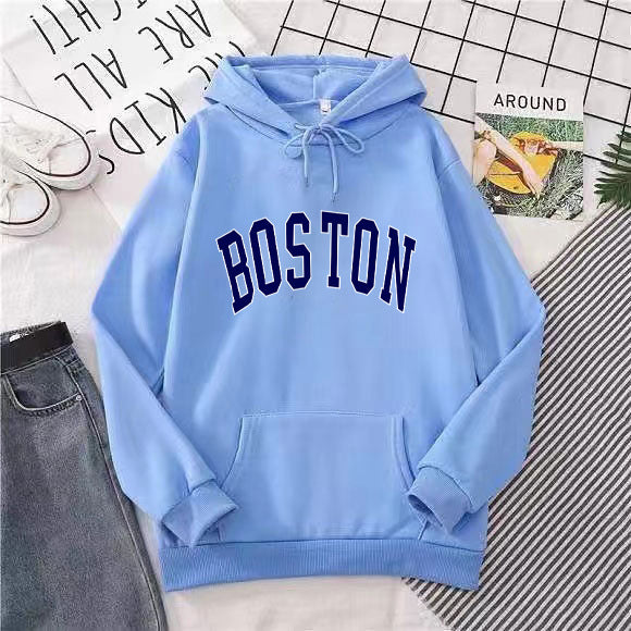 Kvinnors hoodie med klassisk Boston tryck Mirla-Eva Jonsson