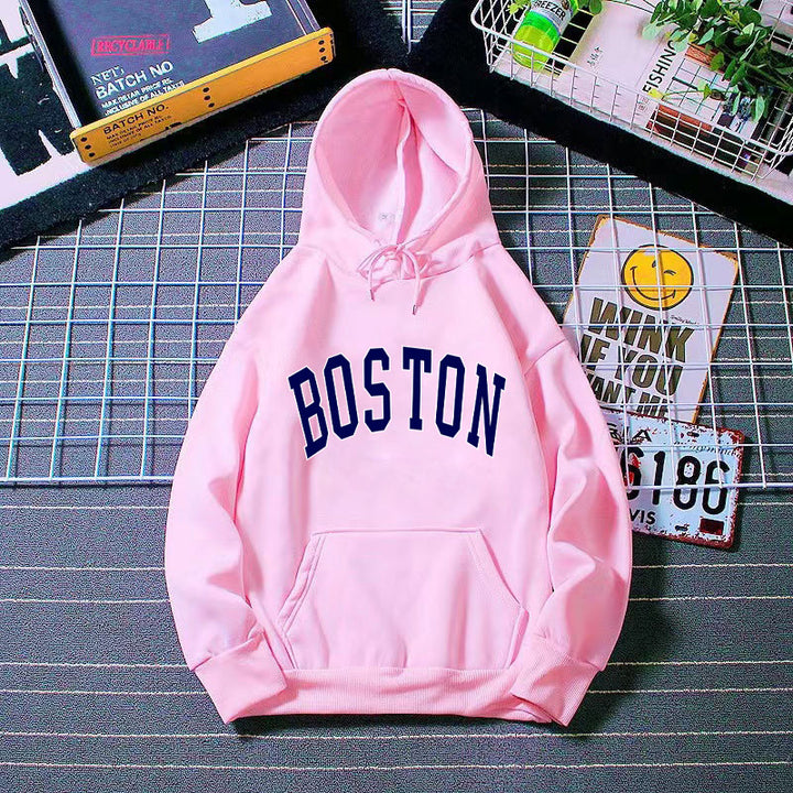 Kvinnors hoodie med klassisk Boston tryck Mirla-Eva Jonsson