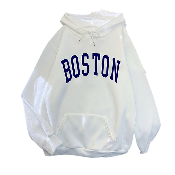 Kvinnors hoodie med klassisk Boston tryck Mirla-Eva Jonsson