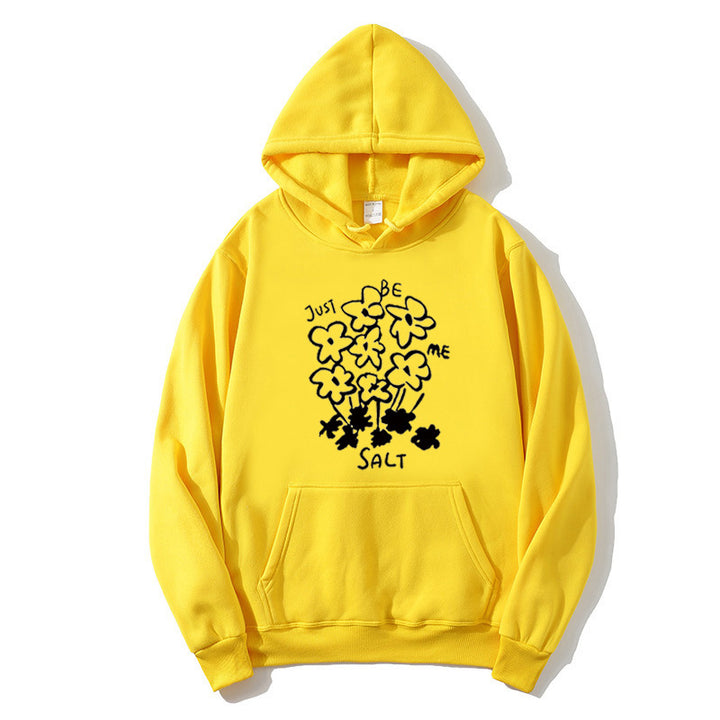 Kvinnors hoodie med konstnärlig blommotif Mirla-Eva Jonsson