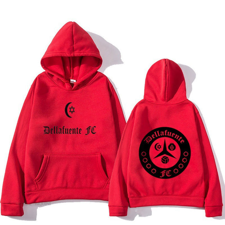 Kvinnors hoodie med konstnärlig design och bekväm passform Mirla-Eva Jonsson