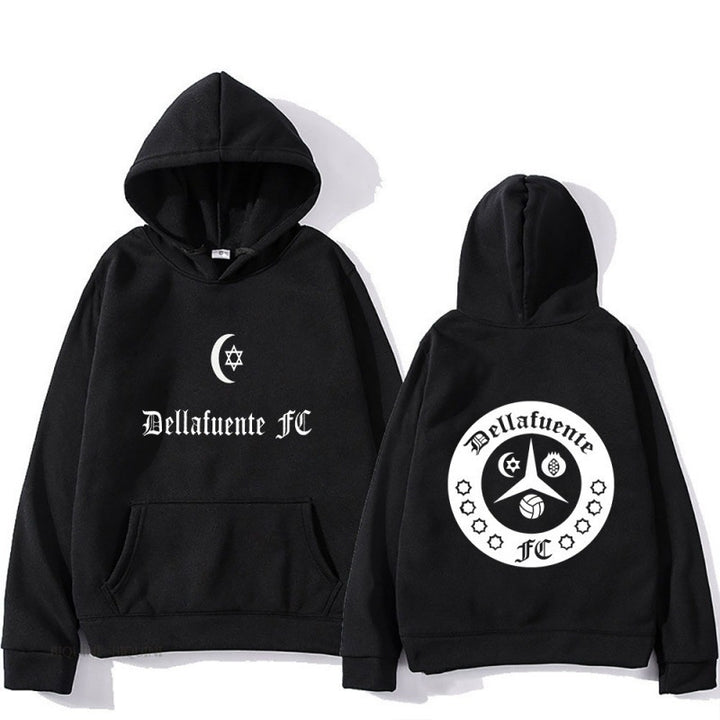 Kvinnors hoodie med konstnärlig design och bekväm passform Mirla-Eva Jonsson
