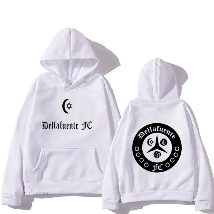 Kvinnors hoodie med konstnärlig design och bekväm passform Mirla-Eva Jonsson