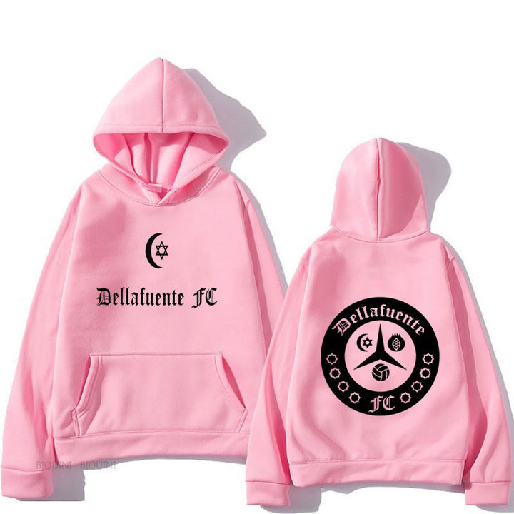 Kvinnors hoodie med konstnärlig design och bekväm passform Mirla-Eva Jonsson