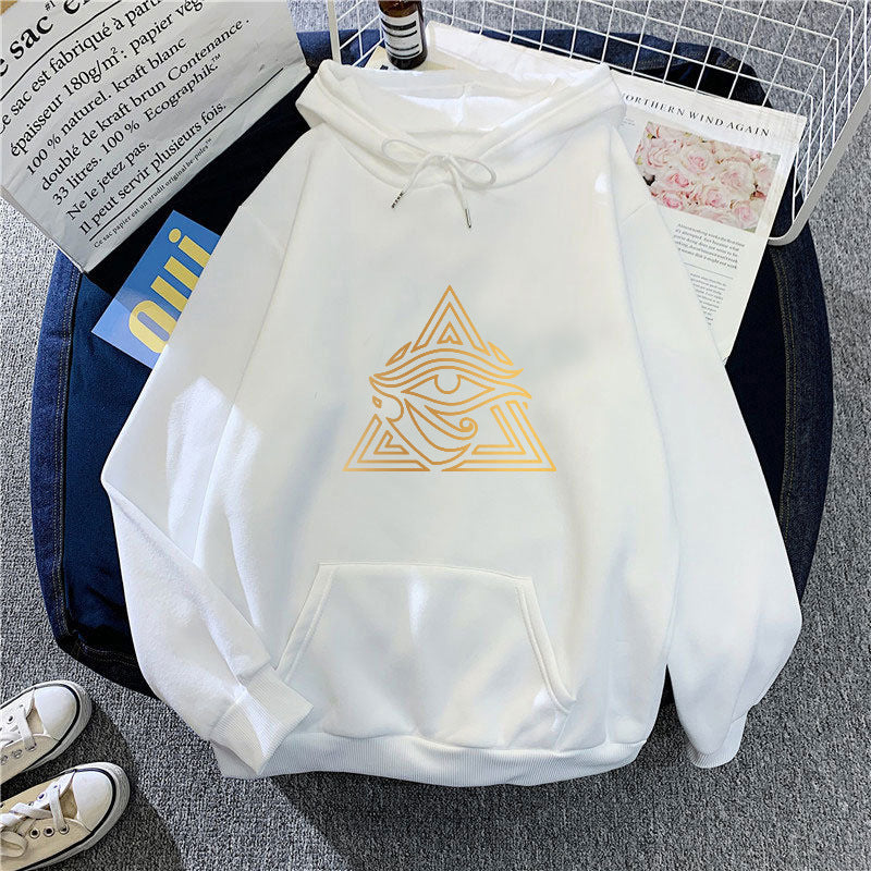 Kvinnors hoodie med konstnärlig grafisk design Mirla-Eva Jonsson