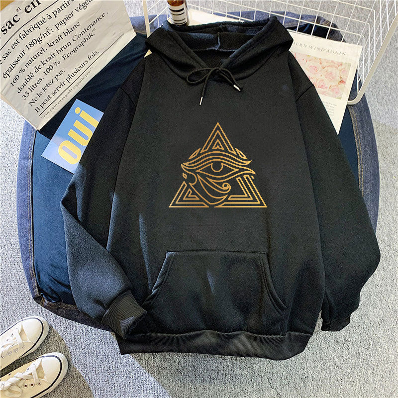 Kvinnors hoodie med konstnärlig grafisk design Mirla-Eva Jonsson