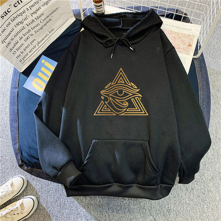 Kvinnors hoodie med konstnärlig grafisk design Mirla-Eva Jonsson