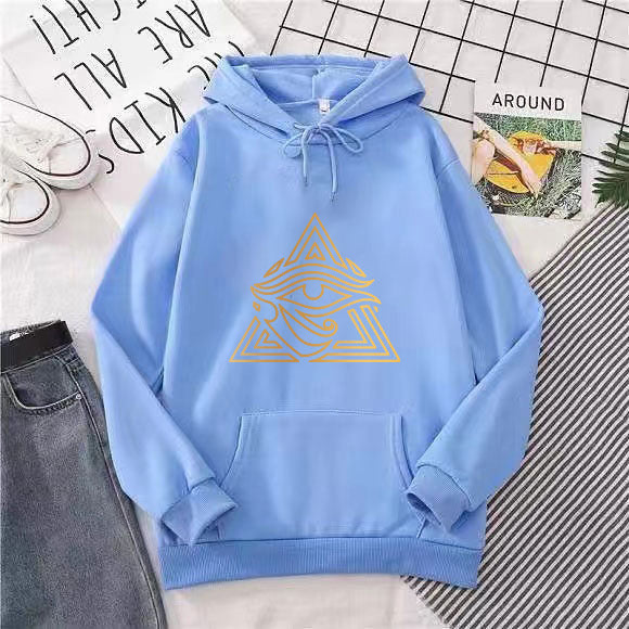 Kvinnors hoodie med konstnärlig grafisk design Mirla-Eva Jonsson