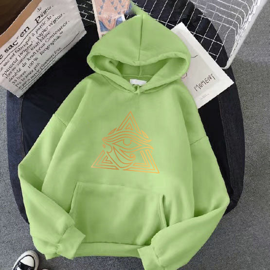 Kvinnors hoodie med konstnärlig grafisk design Mirla-Eva Jonsson