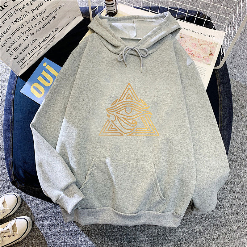 Kvinnors hoodie med konstnärlig grafisk design Mirla-Eva Jonsson