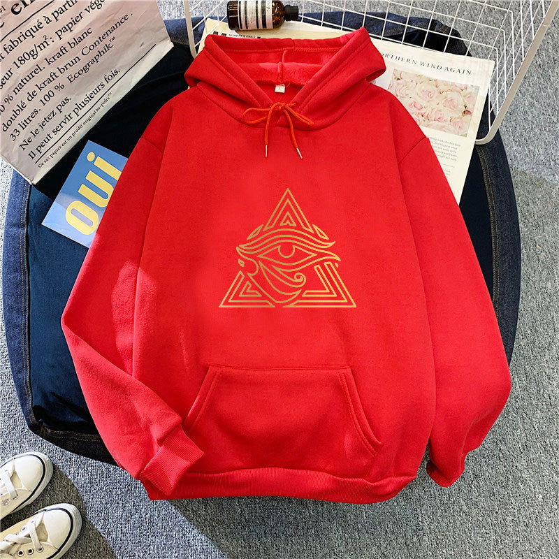 Kvinnors hoodie med konstnärlig grafisk design Mirla-Eva Jonsson