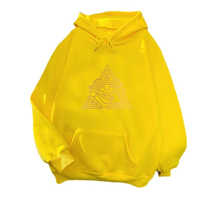 Kvinnors hoodie med konstnärlig grafisk design Mirla-Eva Jonsson