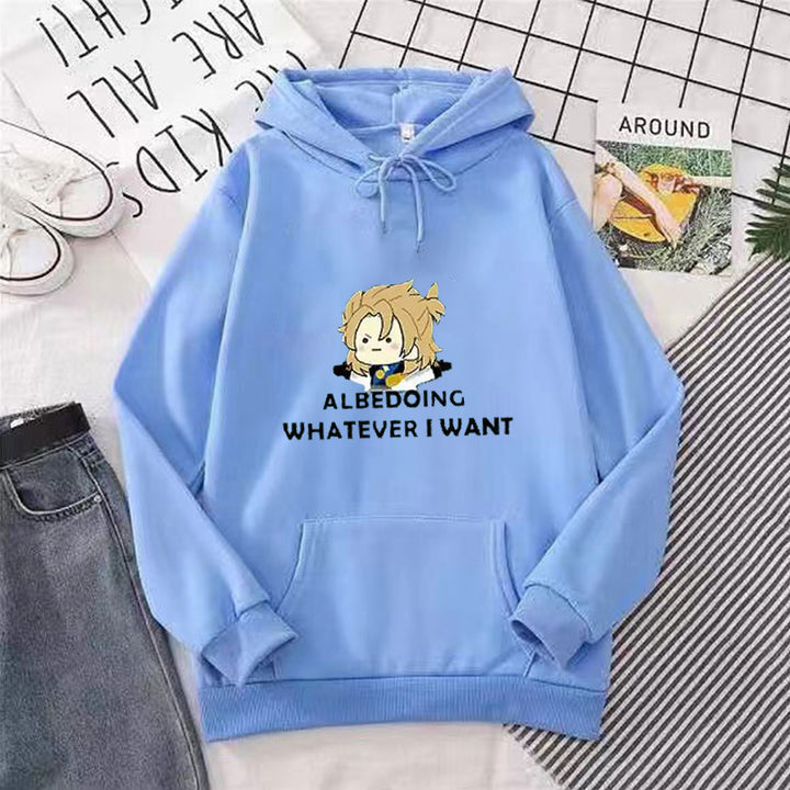 Kvinnors hoodie med konstnärlig grafisk design och motiverande text Mirla-Eva Jonsson