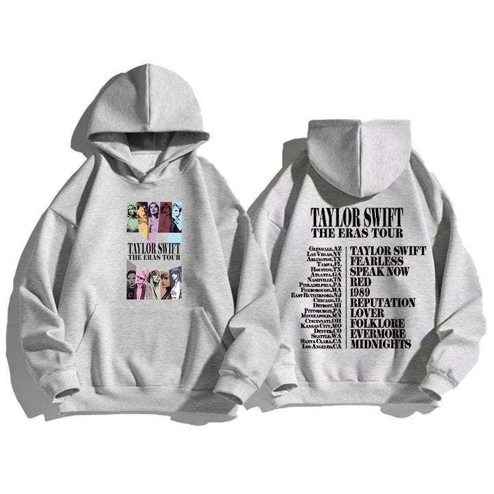 Kvinnors hoodie med konstnärlig motiv och inspirerande lista Mirla-Eva Jonsson
