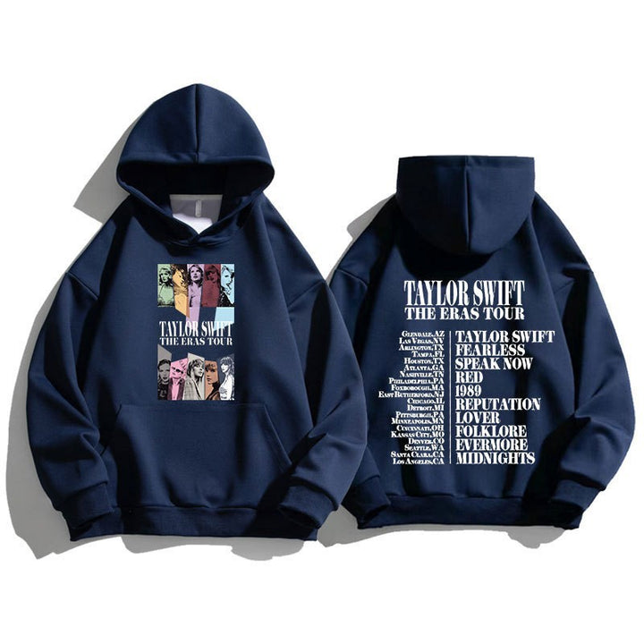 Kvinnors hoodie med konstnärlig motiv och inspirerande lista Mirla-Eva Jonsson