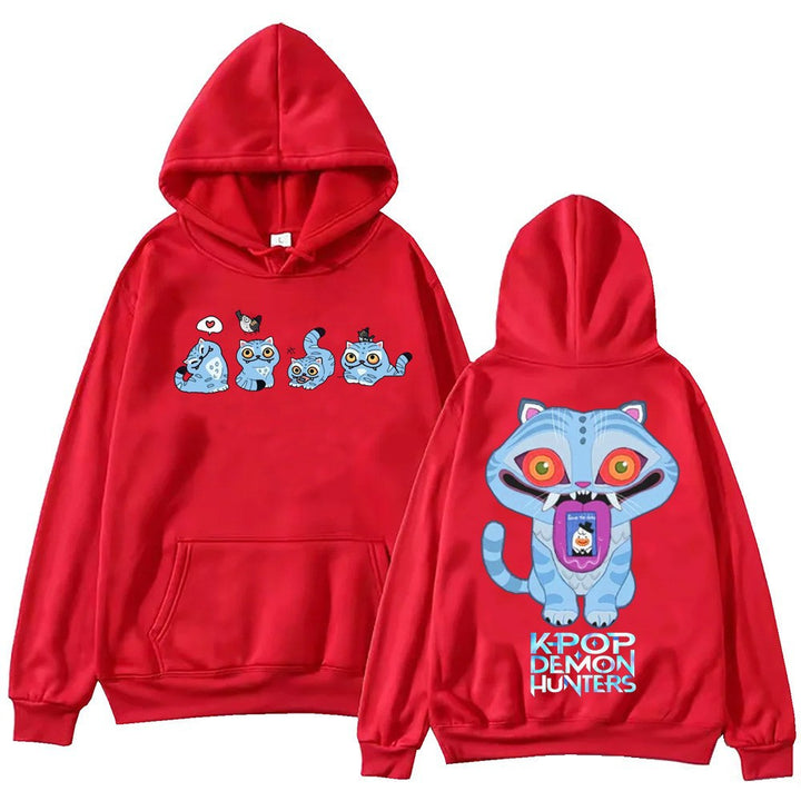 Kvinnors hoodie med konstnärligt djurmotiv och bekväm passform Mirla-Eva Jonsson