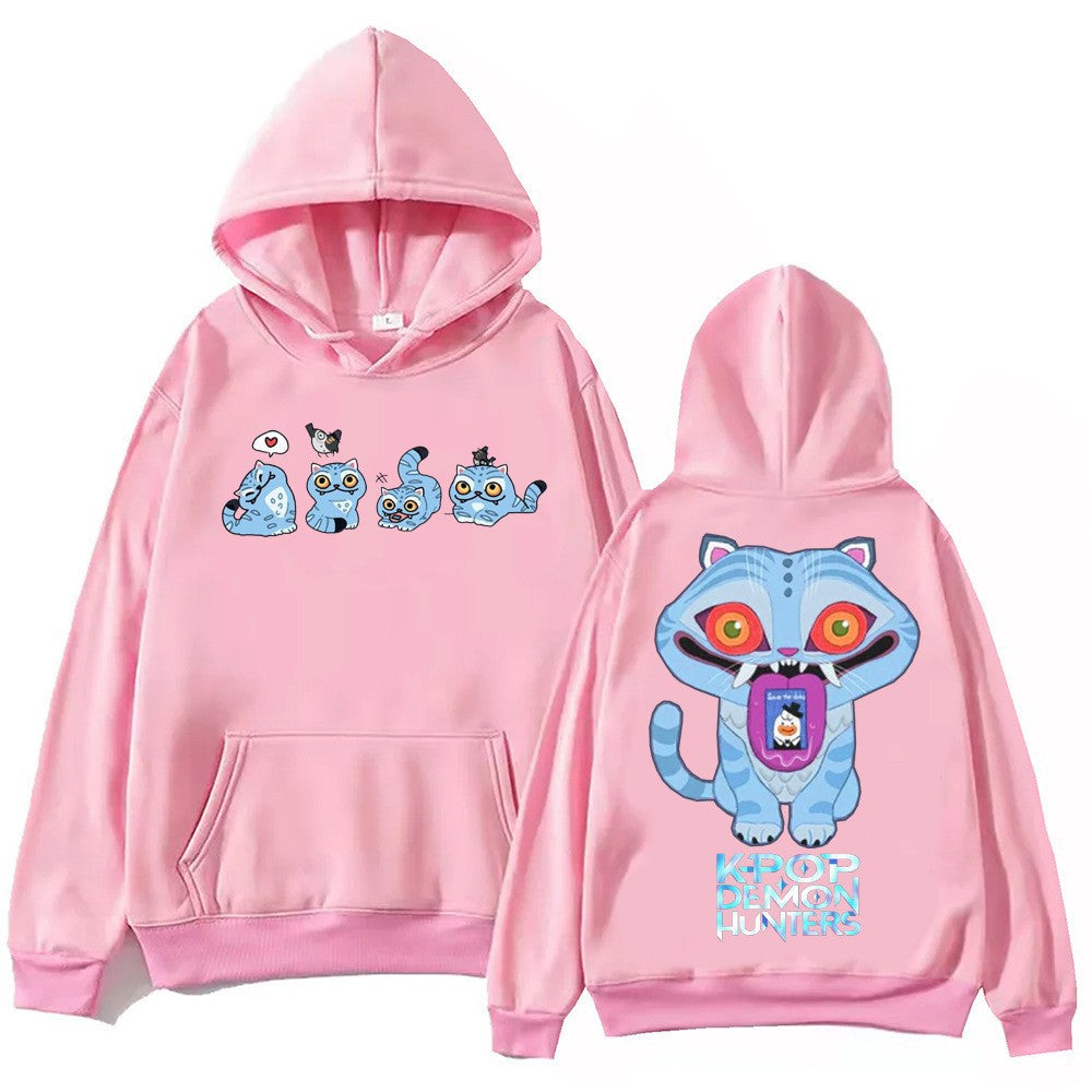 Kvinnors hoodie med konstnärligt djurmotiv och bekväm passform Mirla-Eva Jonsson