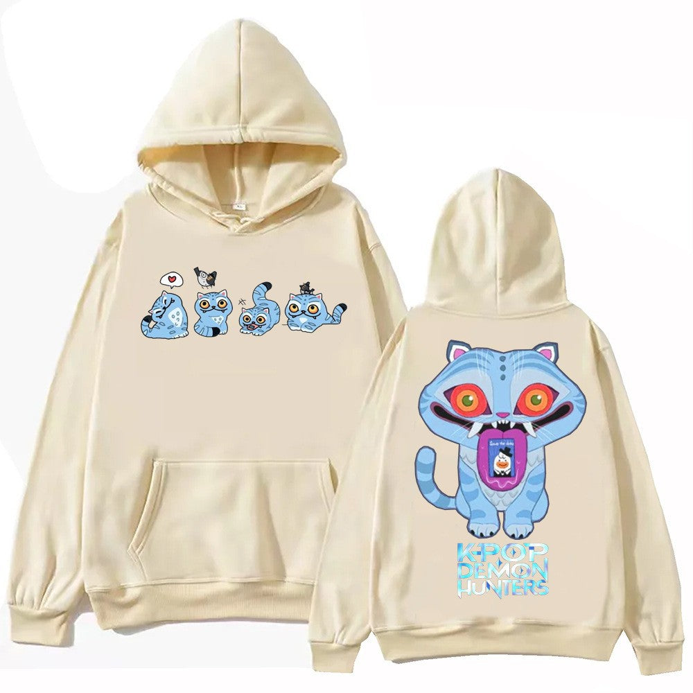 Kvinnors hoodie med konstnärligt djurmotiv och bekväm passform Mirla-Eva Jonsson