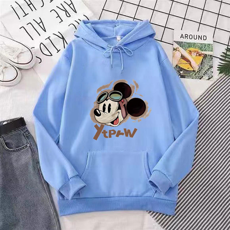 Kvinnors hoodie med kreativ Mickey Mouse-design Mirla-Eva Jonsson