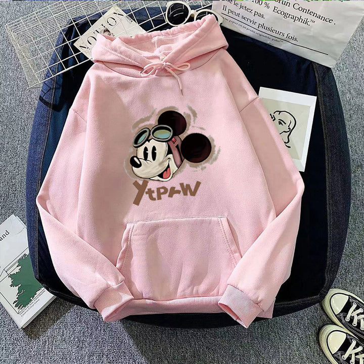 Kvinnors hoodie med kreativ Mickey Mouse-design Mirla-Eva Jonsson