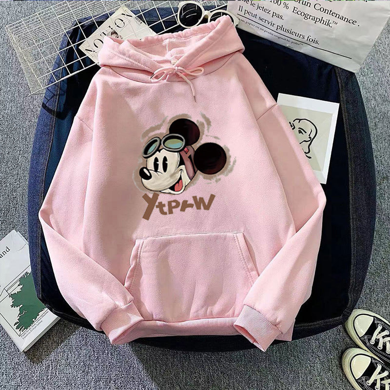 Kvinnors hoodie med kreativ Mickey Mouse-design Mirla-Eva Jonsson