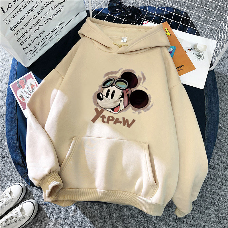 Kvinnors hoodie med kreativ Mickey Mouse-design Mirla-Eva Jonsson