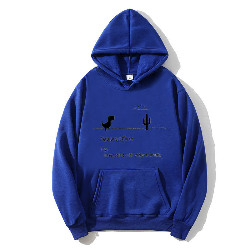 Kvinnors hoodie med kreativ dinosaur och interaktionsmotiv Mirla-Eva Jonsson