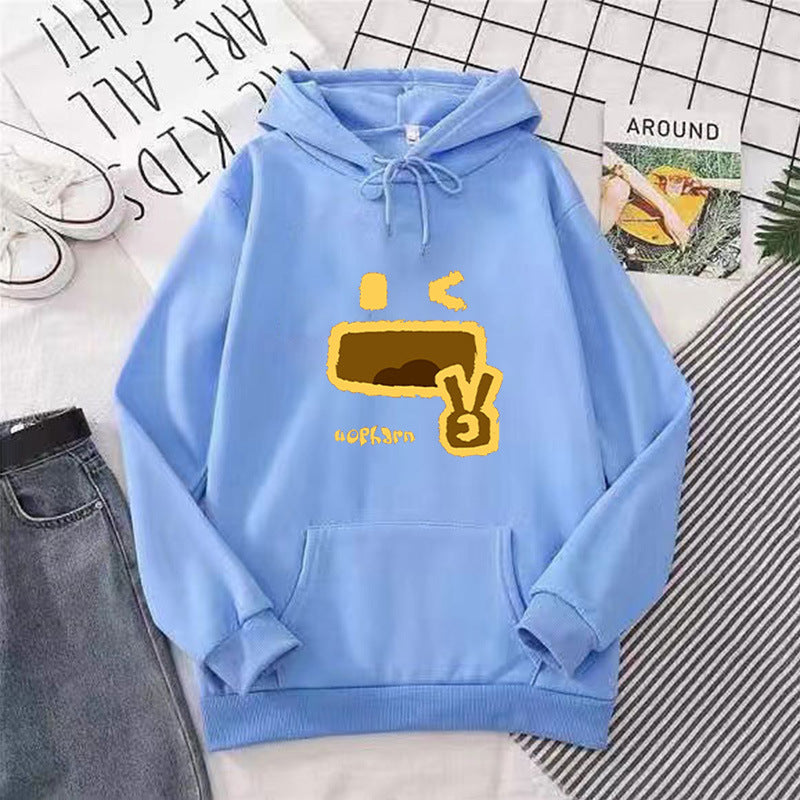Kvinnors hoodie med kreativ emoji-design Mirla-Eva Jonsson