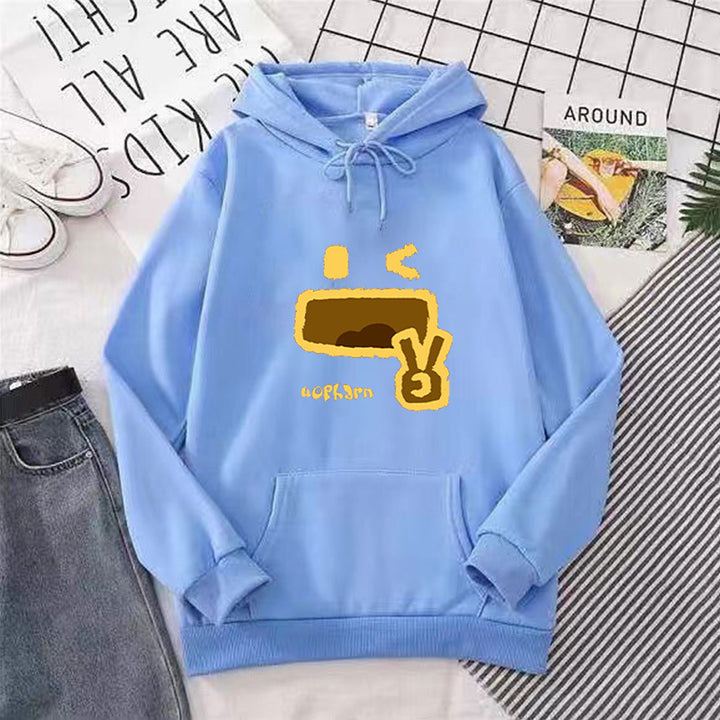 Kvinnors hoodie med kreativ emoji-design Mirla-Eva Jonsson