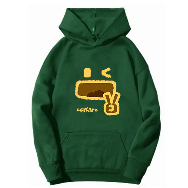 Kvinnors hoodie med kreativ emoji-design Mirla-Eva Jonsson