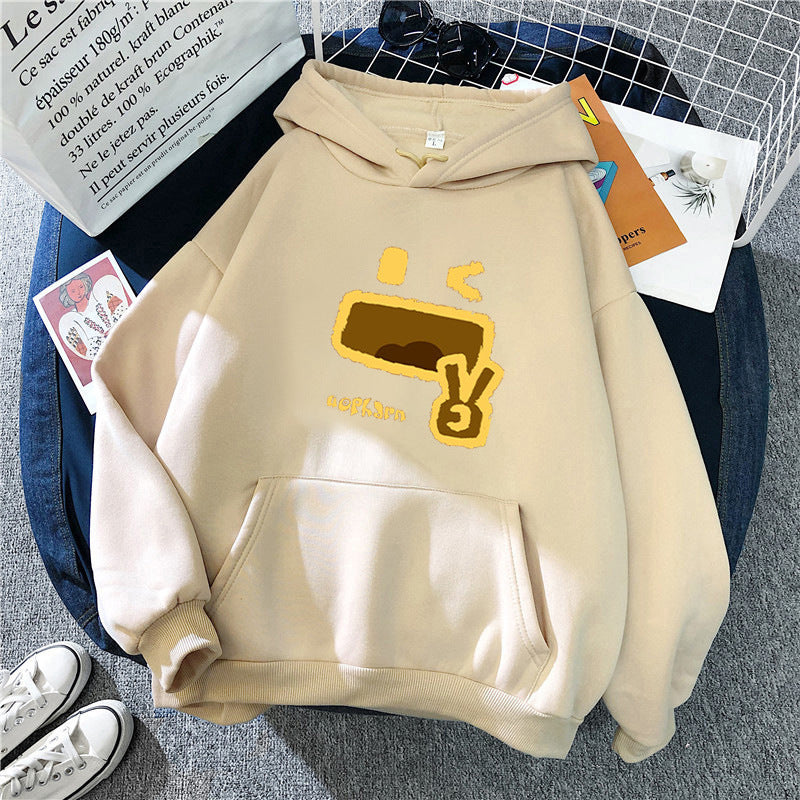 Kvinnors hoodie med kreativ emoji-design Mirla-Eva Jonsson