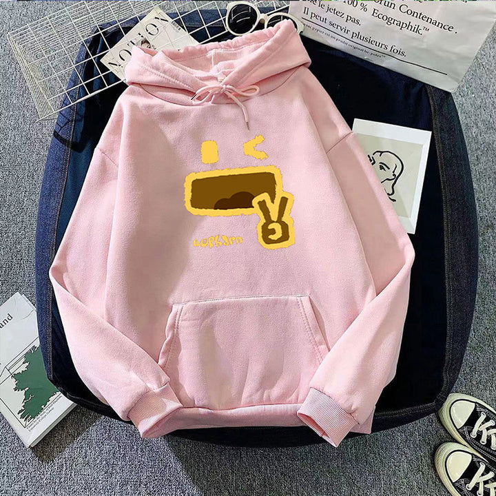 Kvinnors hoodie med kreativ emoji-design Mirla-Eva Jonsson