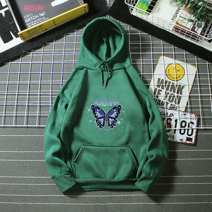 Kvinnors hoodie med kreativ fjärilsdesign Chic & Style-Eva Jonsson