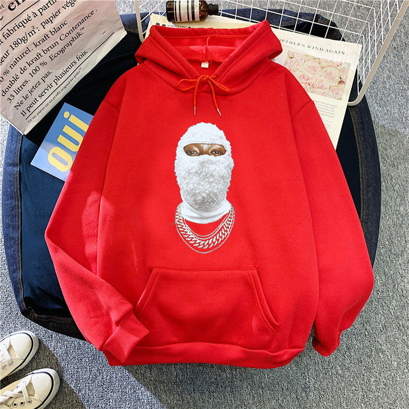 Kvinnors hoodie med kreativ grafisk design och intrikat konstverk Mirla-Eva Jonsson