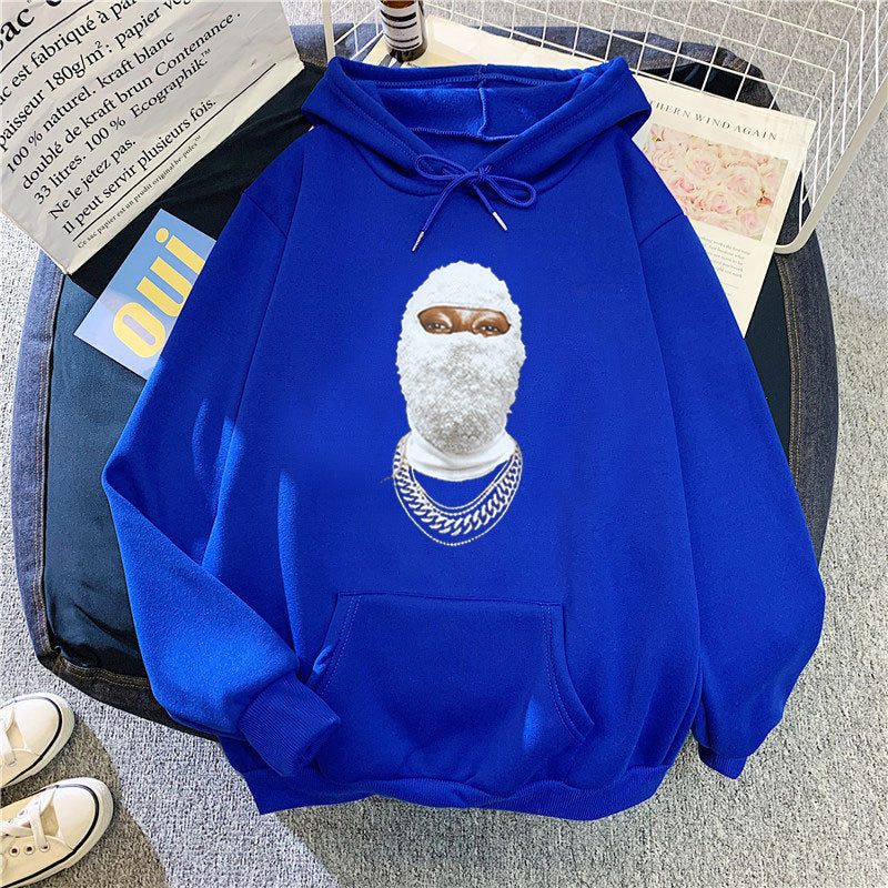 Kvinnors hoodie med kreativ grafisk design och intrikat konstverk Mirla-Eva Jonsson