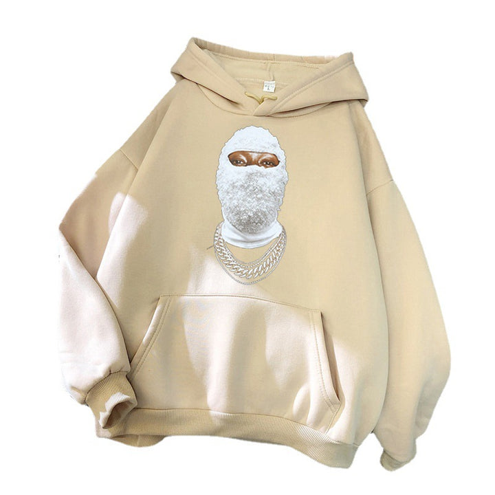 Kvinnors hoodie med kreativ grafisk design och intrikat konstverk Mirla-Eva Jonsson