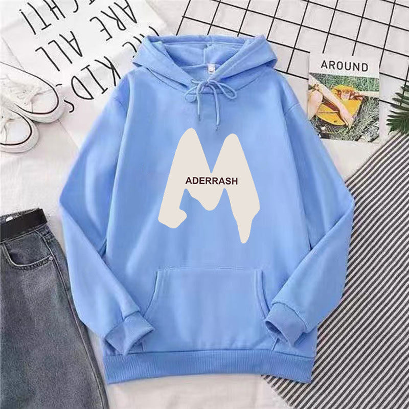Kvinnors hoodie med kreativ grafisk logotypdesign Mirla-Eva Jonsson