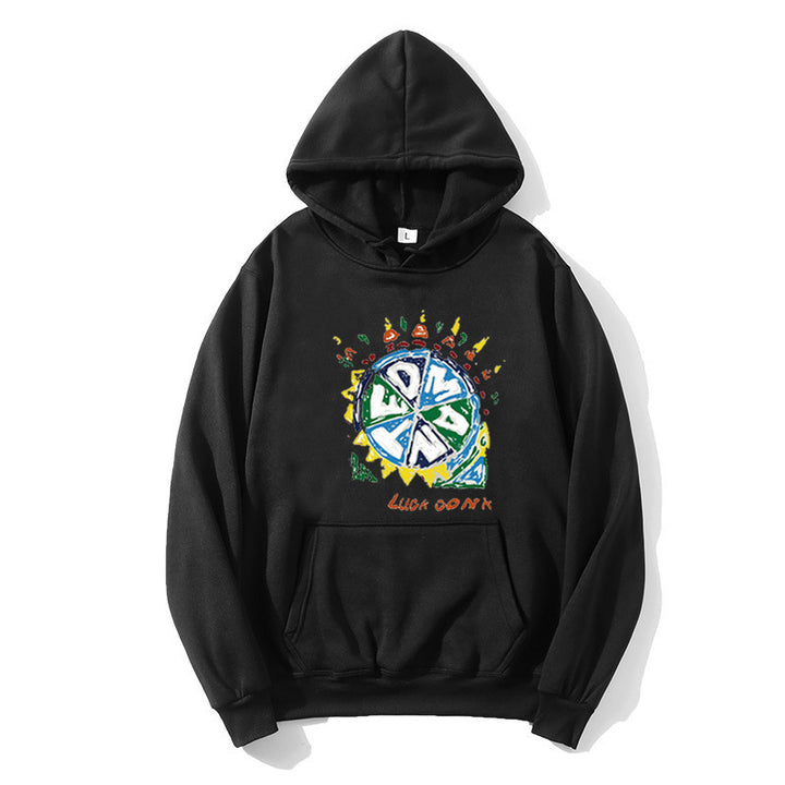 Kvinnors hoodie med kreativ grafisk tryck Mirla-Eva Jonsson