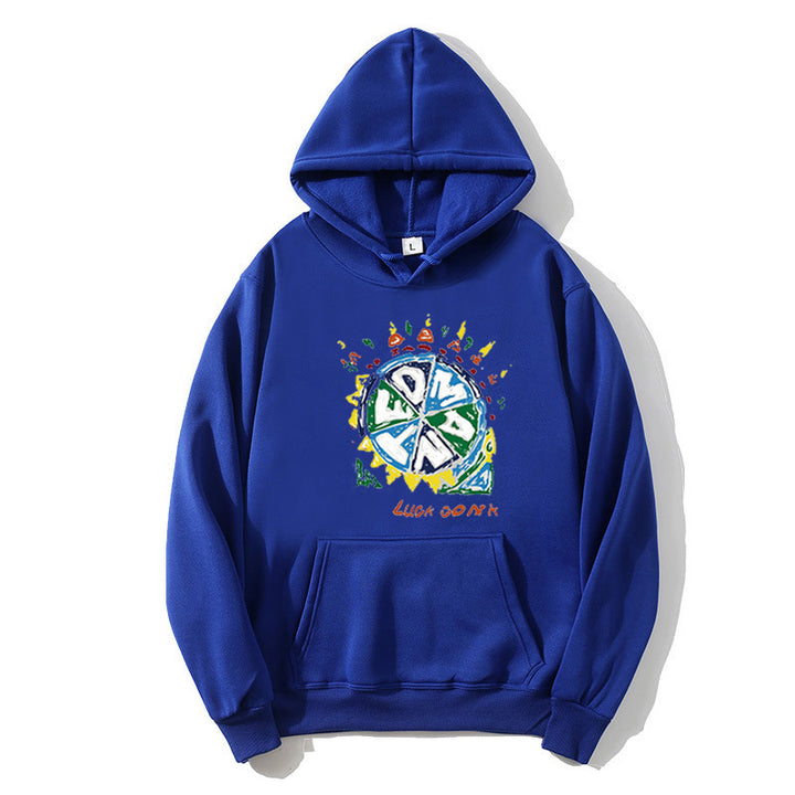 Kvinnors hoodie med kreativ grafisk tryck Mirla-Eva Jonsson