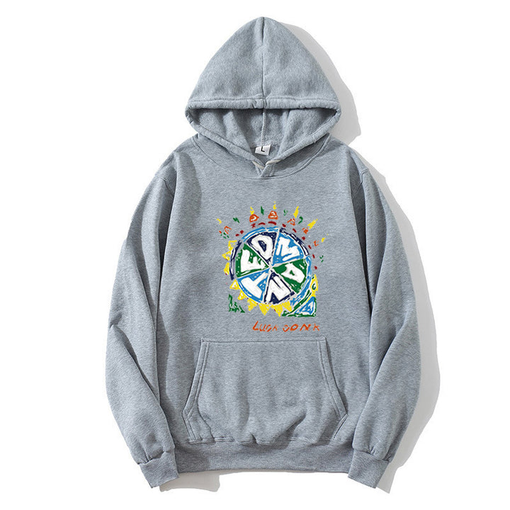 Kvinnors hoodie med kreativ grafisk tryck Mirla-Eva Jonsson