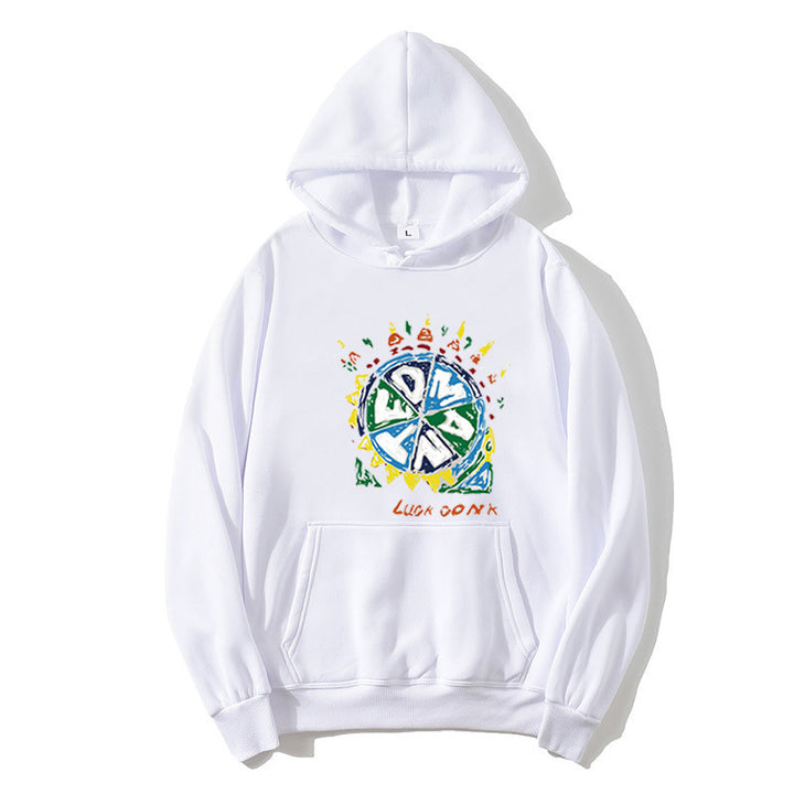 Kvinnors hoodie med kreativ grafisk tryck Mirla-Eva Jonsson