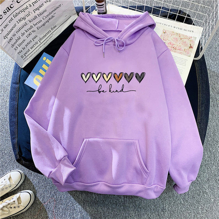 Kvinnors hoodie med kreativ hjärtdesign Mirla-Eva Jonsson