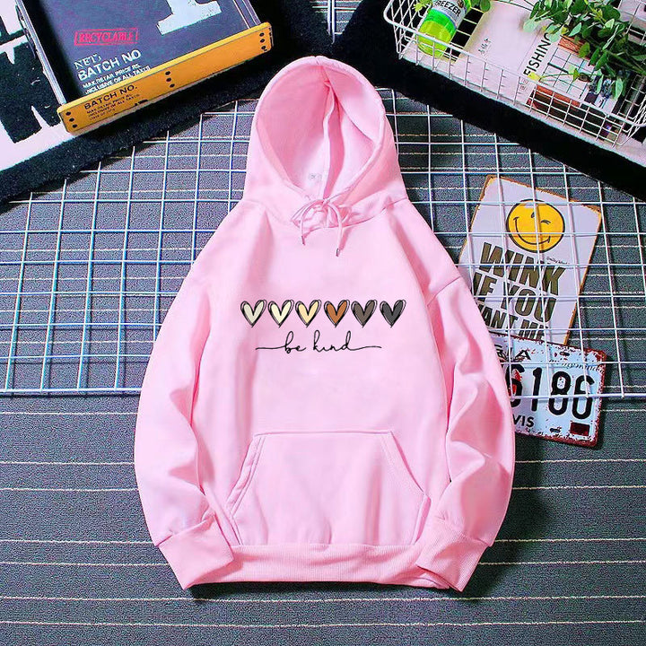 Kvinnors hoodie med kreativ hjärtdesign Mirla-Eva Jonsson