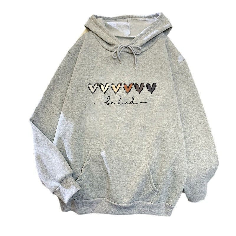 Kvinnors hoodie med kreativ hjärtdesign Mirla-Eva Jonsson