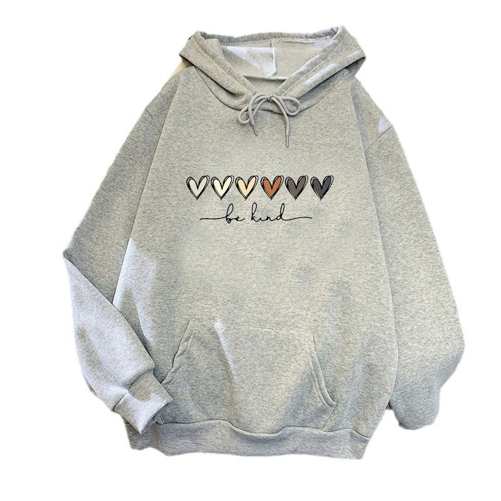 Kvinnors hoodie med kreativ hjärtdesign Mirla-Eva Jonsson