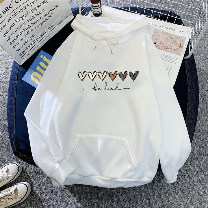 Kvinnors hoodie med kreativ hjärtdesign Mirla-Eva Jonsson