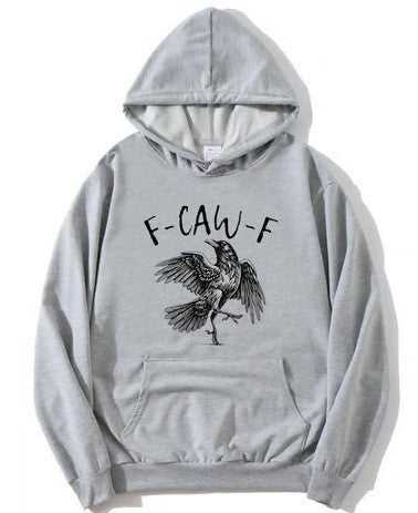 Kvinnors hoodie med kreativ kråkdesign Mirla-Eva Jonsson