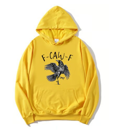 Kvinnors hoodie med kreativ kråkdesign Mirla-Eva Jonsson
