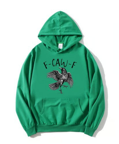 Kvinnors hoodie med kreativ kråkdesign Mirla-Eva Jonsson